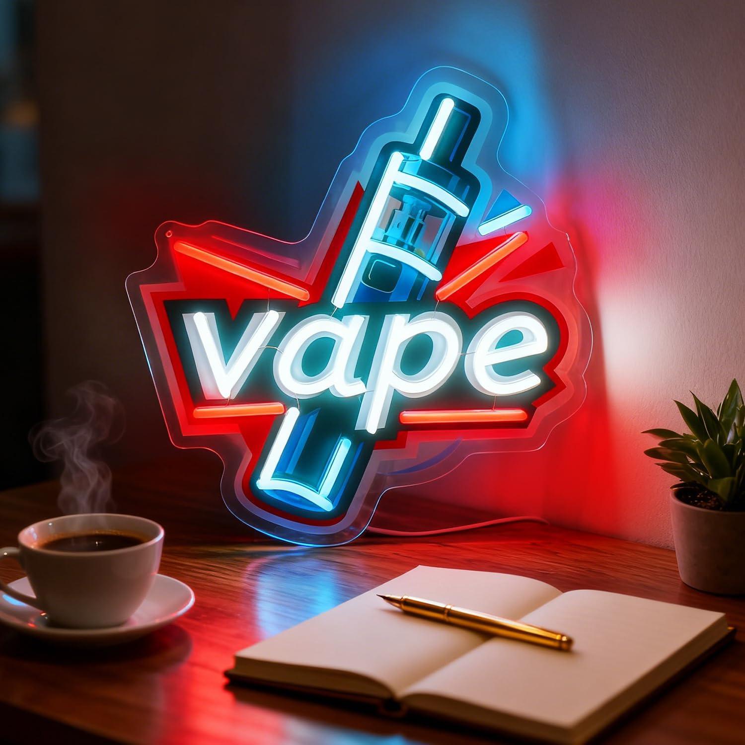 Vape Neon-Schild USB Dimmbares – Vaping Store Bewertung und Preis