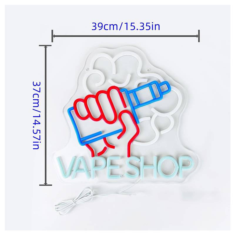 Vape-Shop Neonschild: Hand mit – Vaping Store Bewertung und Preis